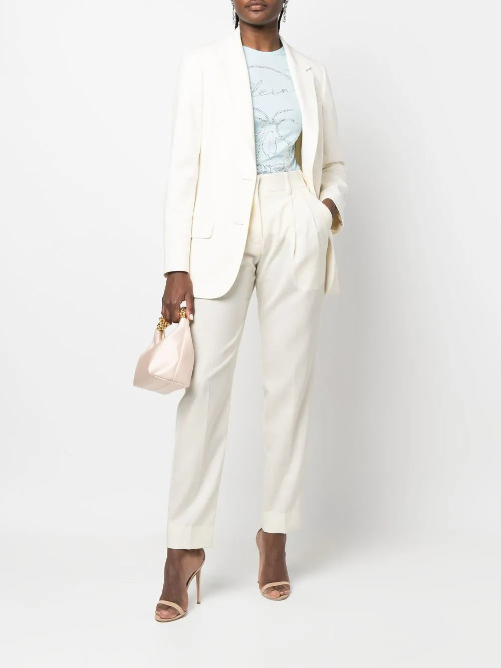 High-Waisted Tapered Trousers