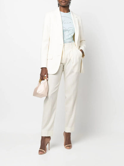 High-Waisted Tapered Trousers