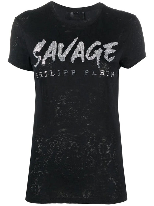 Sequin-Design Cotton T-Shirt