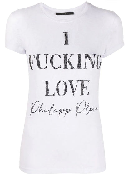 Slogan-Print Cotton T-Shirt