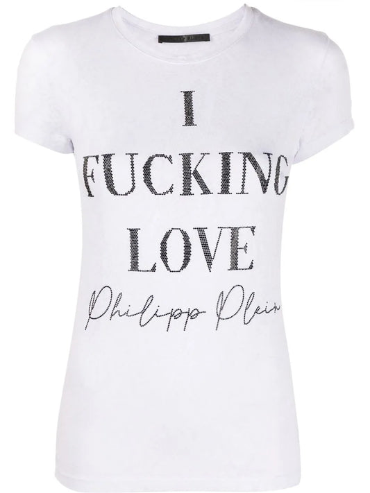 Slogan-Print Cotton T-Shirt
