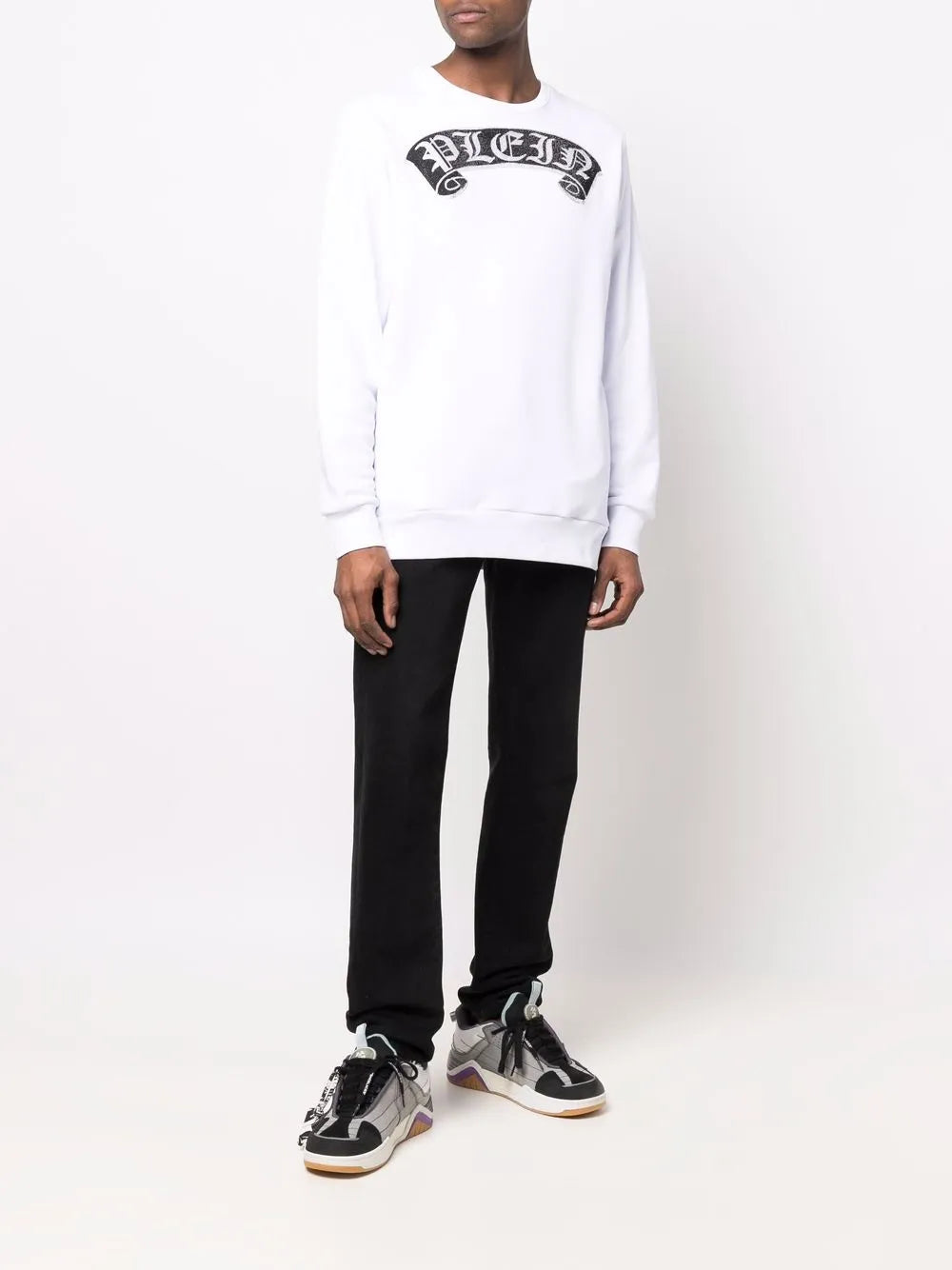 Gothic Plein Crystal-Logo Sweatshirt