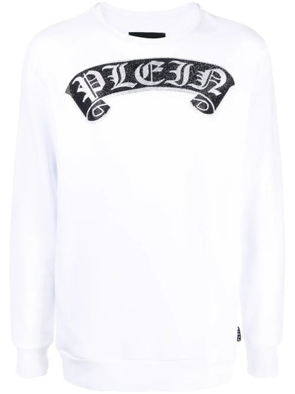 Gothic Plein Crystal-Logo Sweatshirt