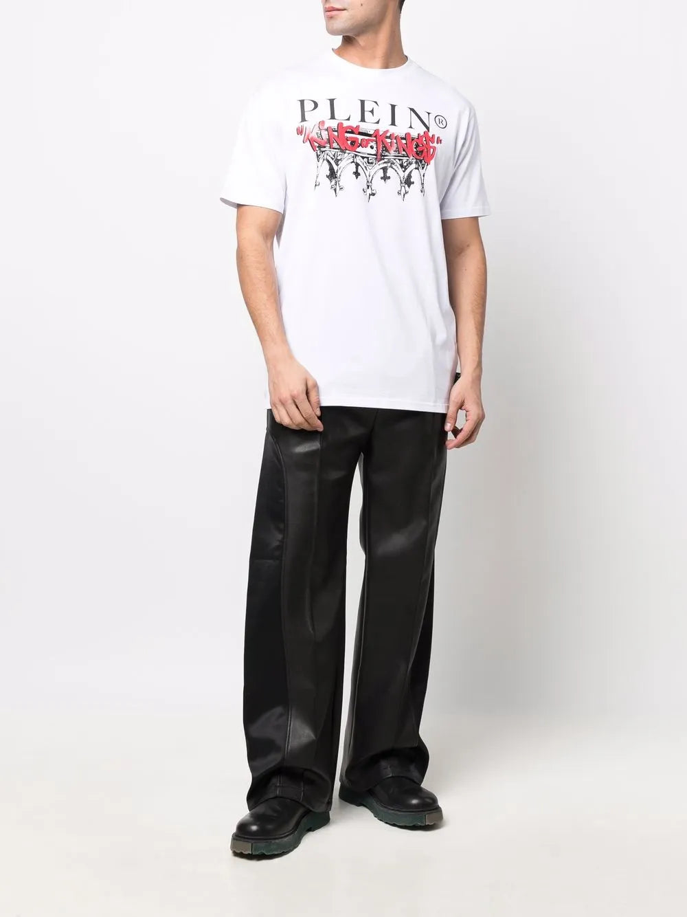 King Plein Crew-Neck Cotton T-Shirt