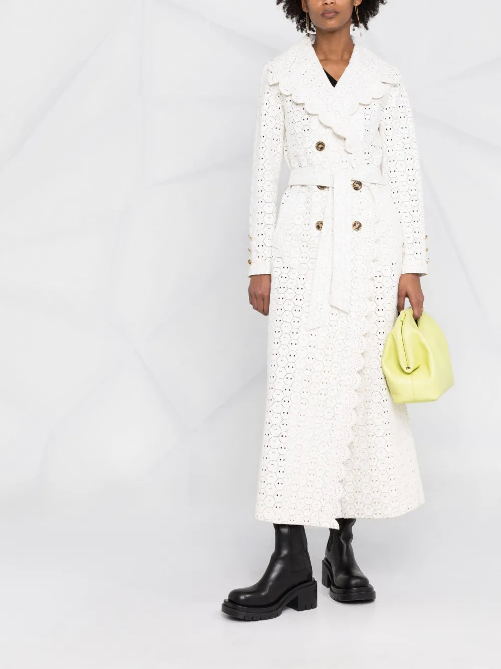 Long Sangallo Leather Trench Coat