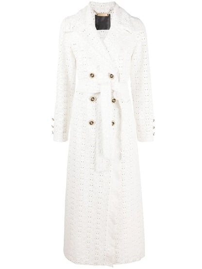 Long Sangallo Leather Trench Coat