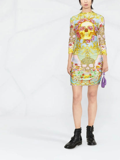 Baroque Printed Minidress
