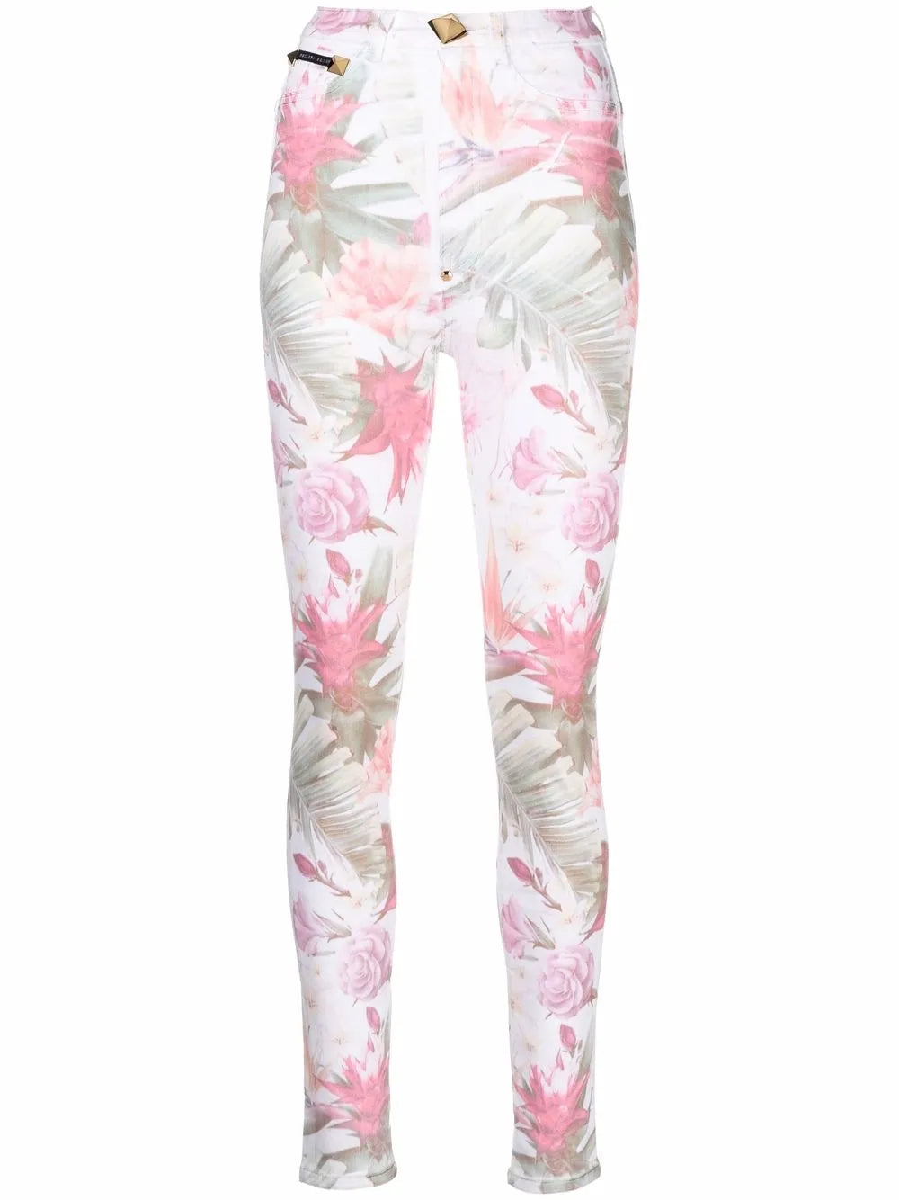 Floral-Print Skinny Jeans