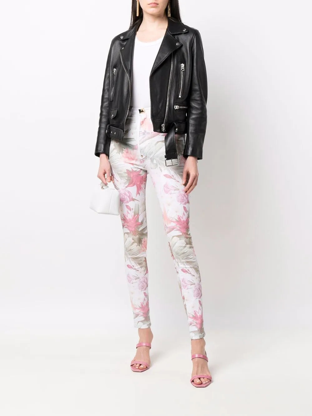 Floral-Print Skinny Jeans