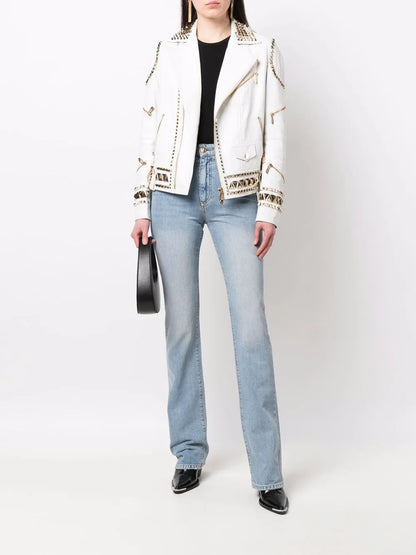 Logo-Plaque High-Waist Flared Jeans
