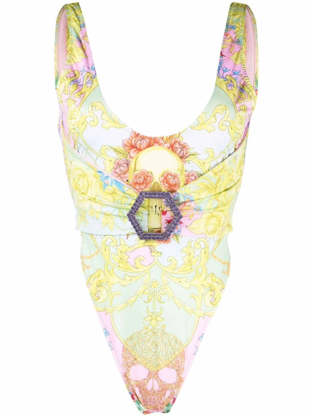 Skull-Print Swimsuit