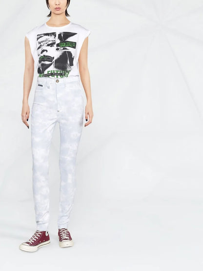 Tie-Dye Print Skinny Jeans