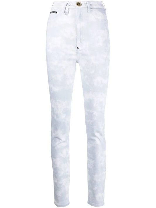 Tie-Dye Print Skinny Jeans