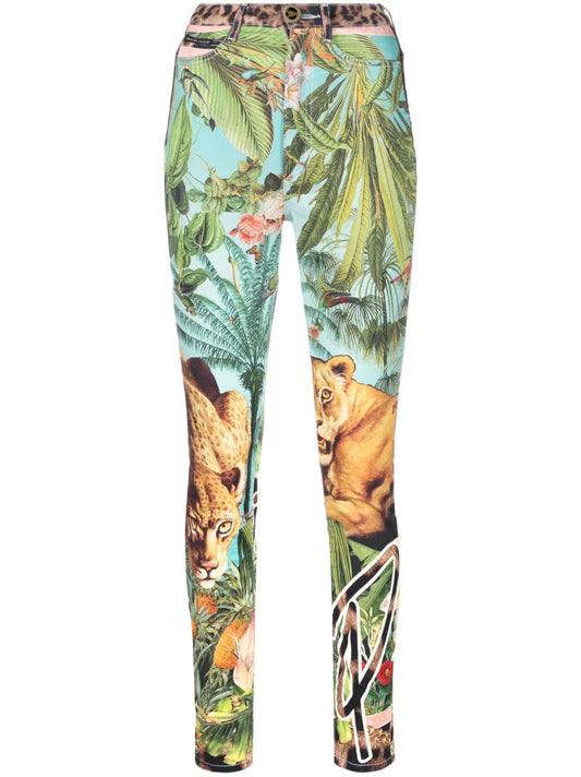 Super High Waist Denim Jeggings