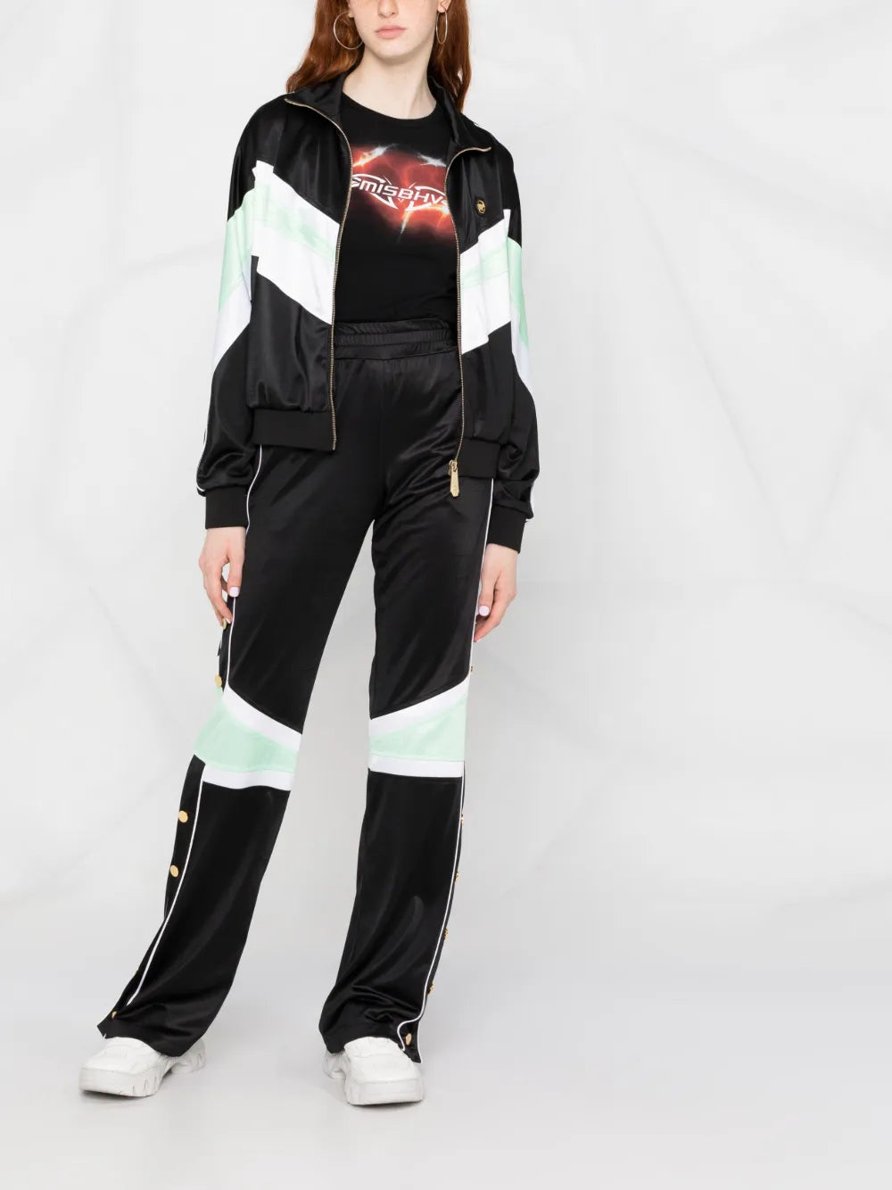 Logo-Embroidered Striped Tracksuit Set