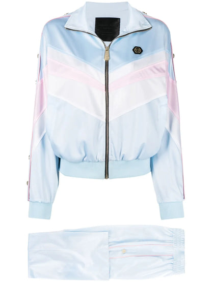 Logo-Embroidered Striped Tracksuit Set