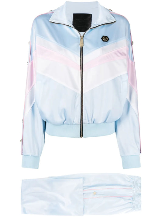Logo-Embroidered Striped Tracksuit Set