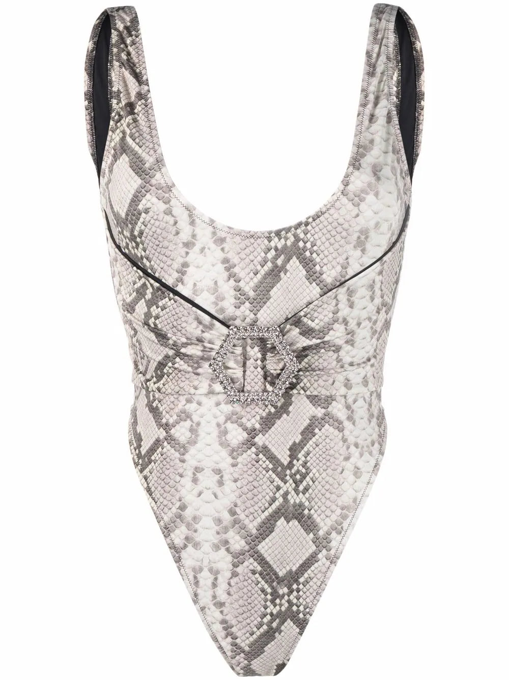 Monokini Python-Print Swimsuit