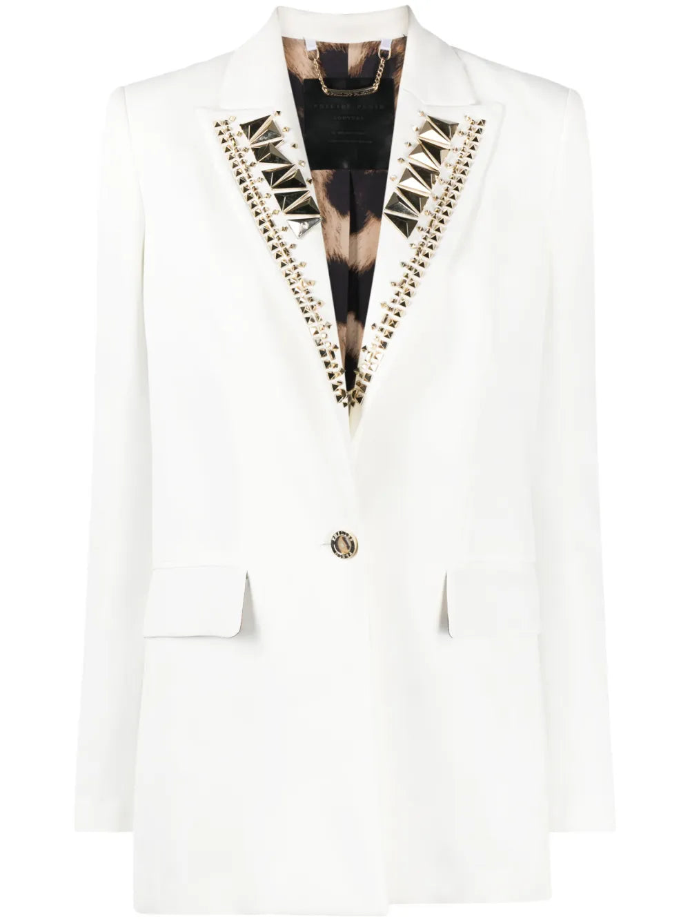 Single-Breasted Studded Blazer