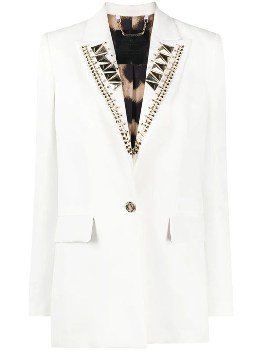 Single-Breasted Studded Blazer