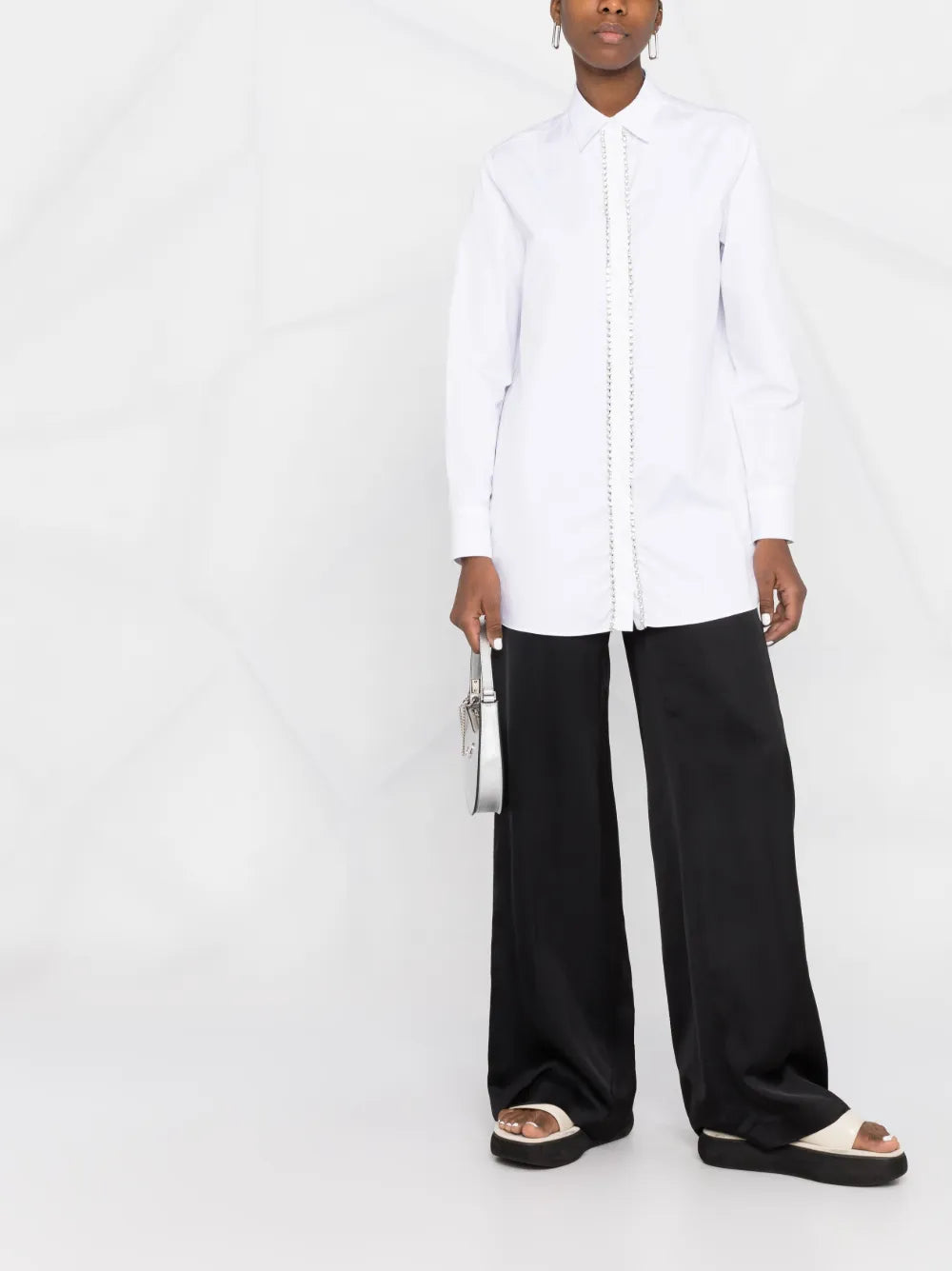 Crystal-Embellished Cotton Shirt