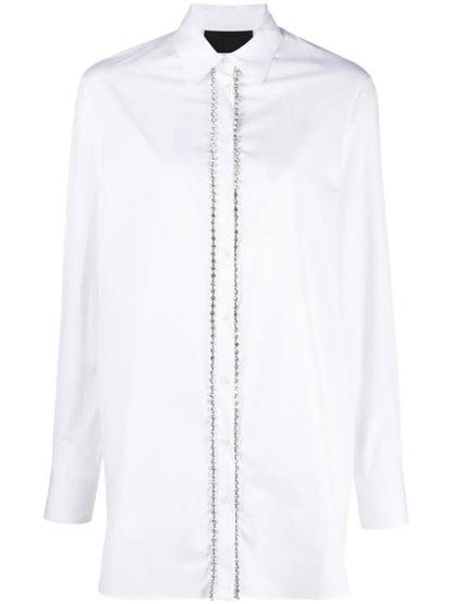 Crystal-Embellished Cotton Shirt