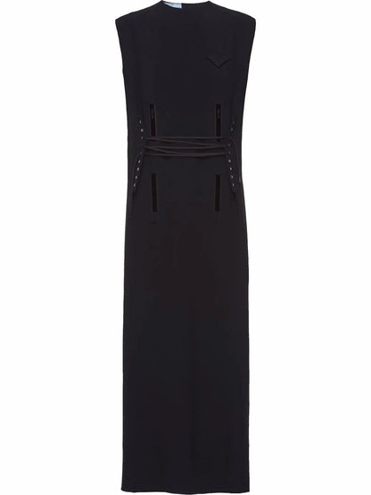 Lace-Up Mid-Length Dress