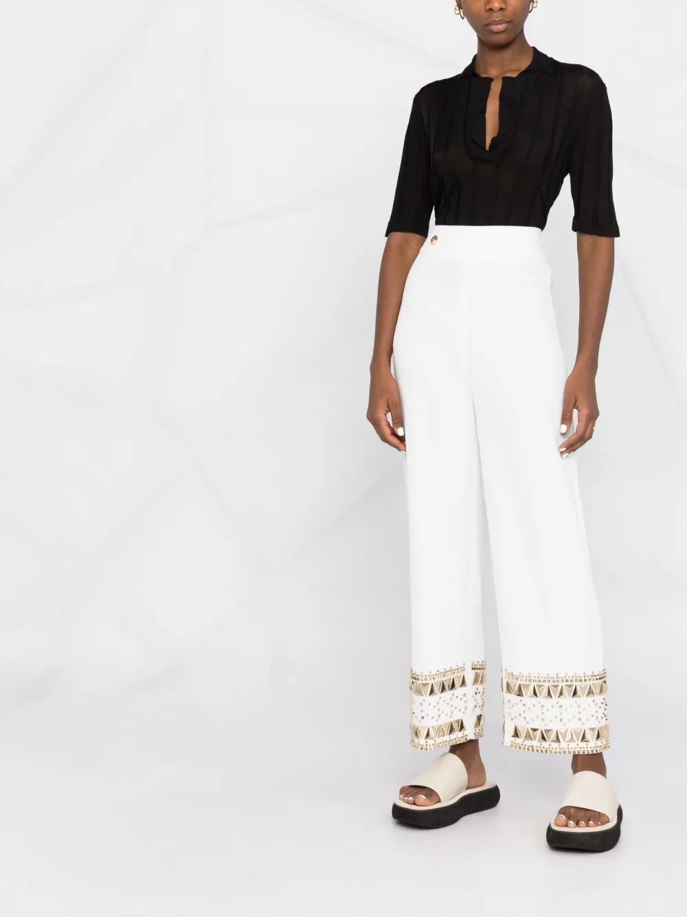 Cady Gold-Studded Trousers