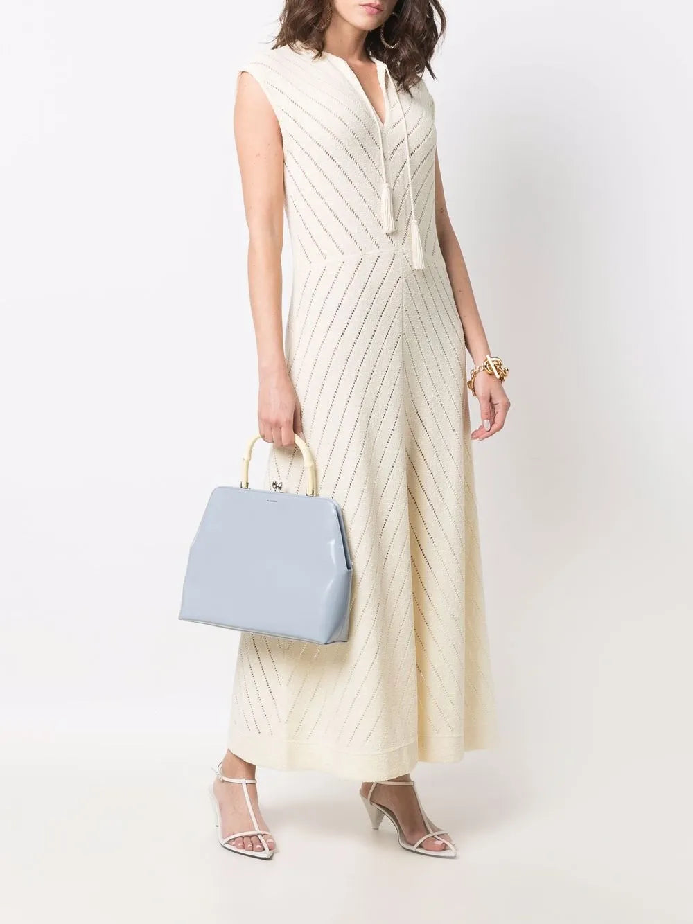Striped V-Neck Maxi Dress
