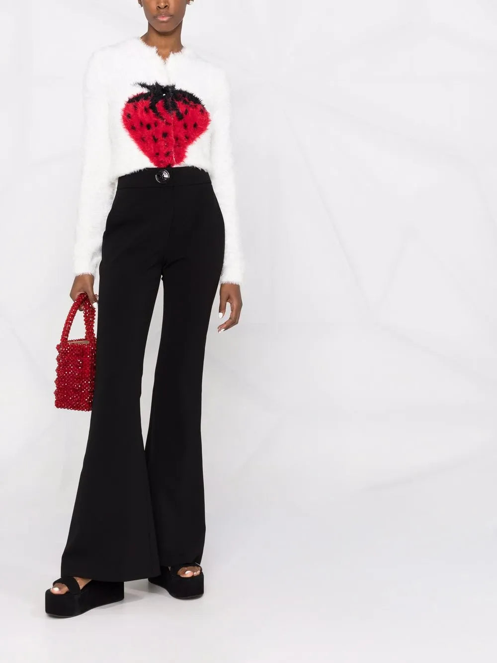High Waist Flared Trousers
