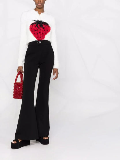 High Waist Flared Trousers