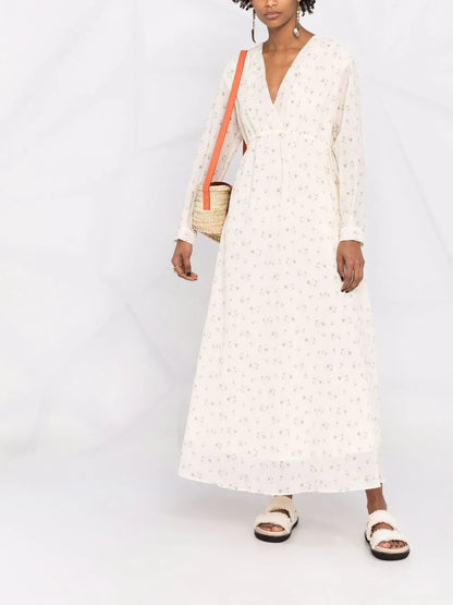 Floral-Print Flared Dress