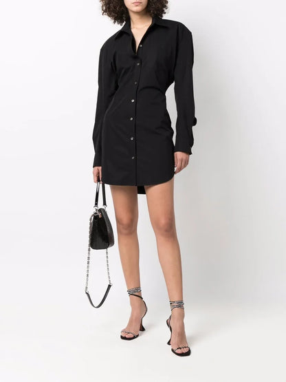 Long-Sleeve Cotton Shirtdress