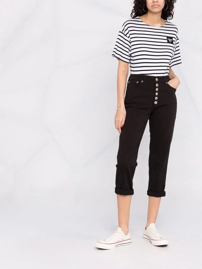 Koons Cropped Button-Fly Trousers