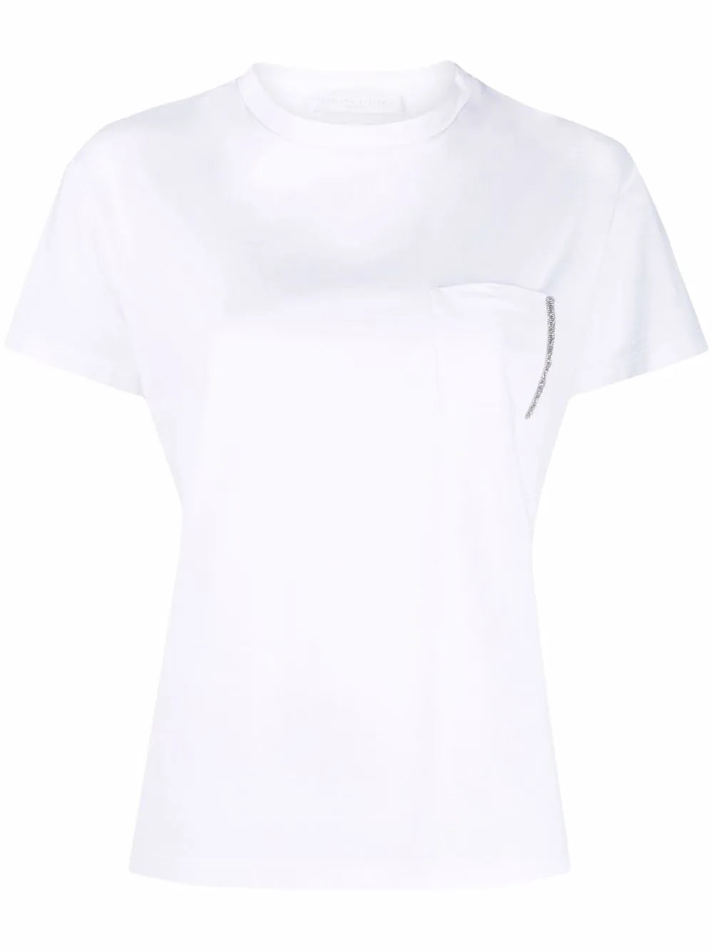 Bead-Detail Pocket T-Shirt
