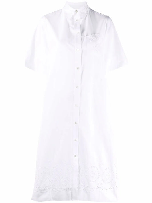 Broderie Anglaise Shirt Dress