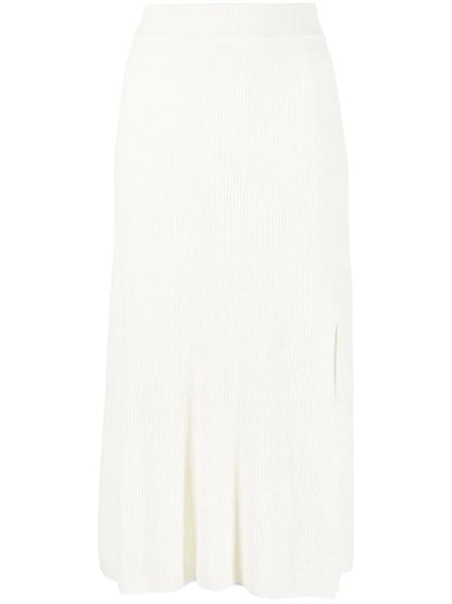 Soleil Ribbed-Knit Midi Skirt