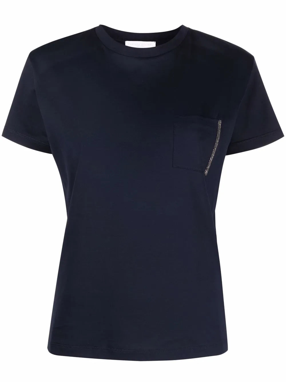 Bead-Detail Pocket T-Shirt