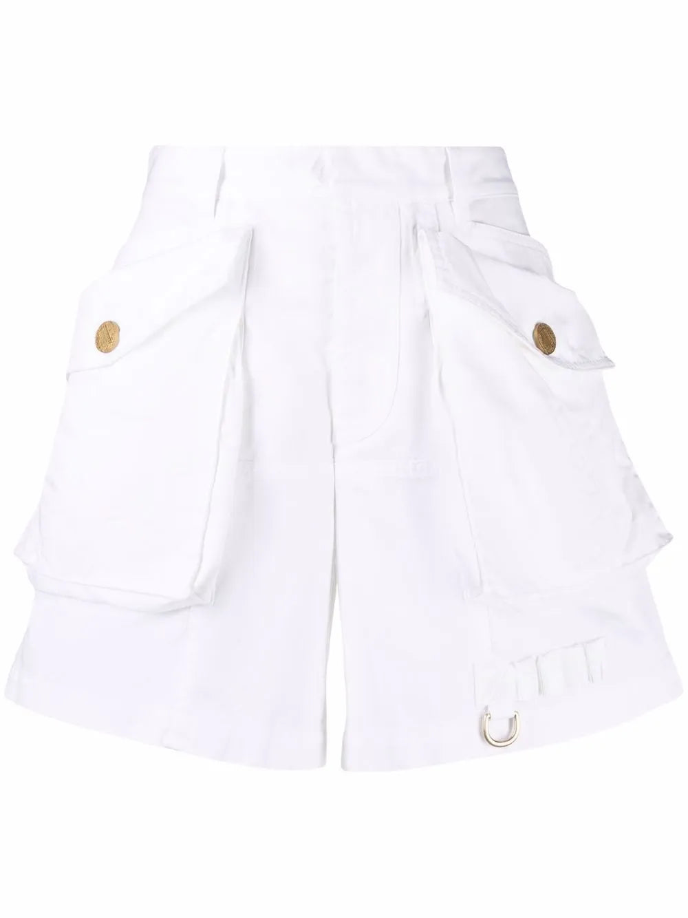 High-Waisted Cotton Shorts