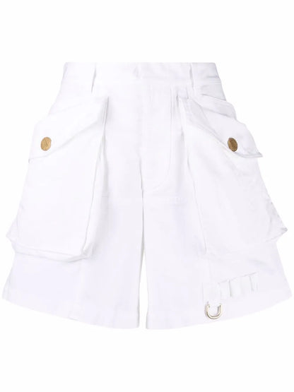 High-Waisted Cotton Shorts