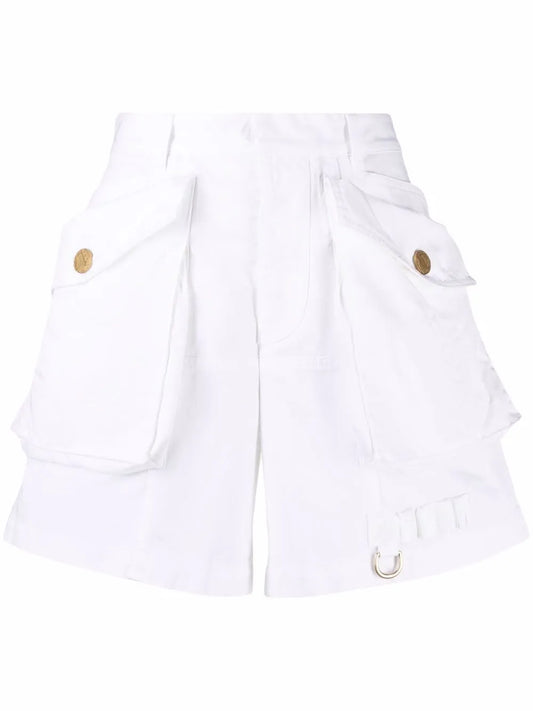 High-Waisted Cotton Shorts