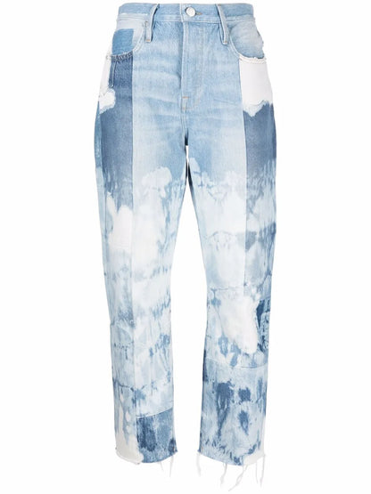 Patchwork-Design Denim Jeans