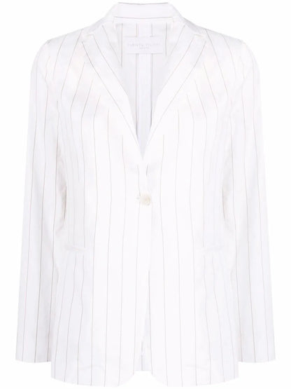 Single-Breasted Striped Blazer