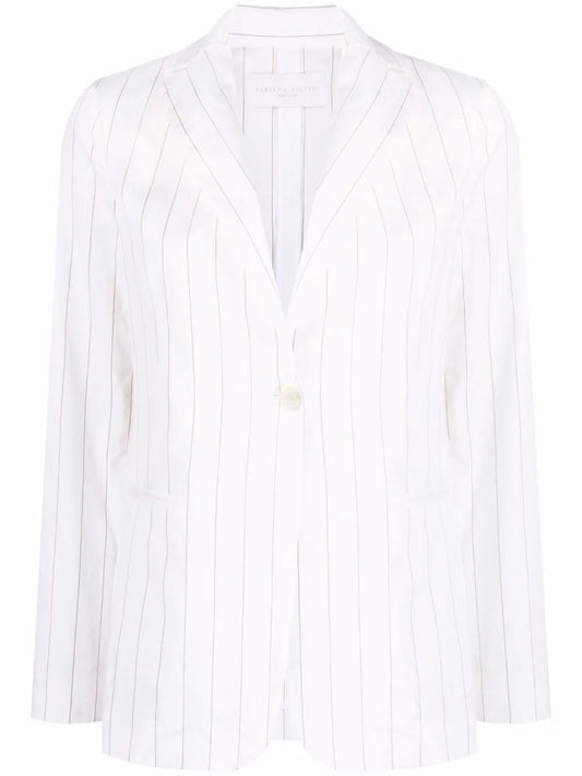 Single-Breasted Striped Blazer