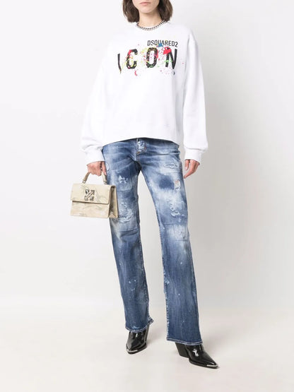 High-Waisted Tie-Dye Jeans