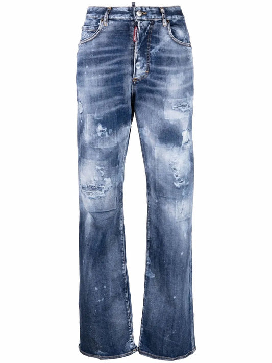 High-Waisted Tie-Dye Jeans