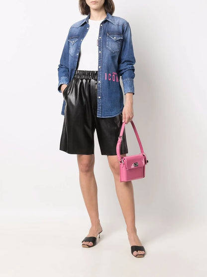 Logo-Print Denim Shirt