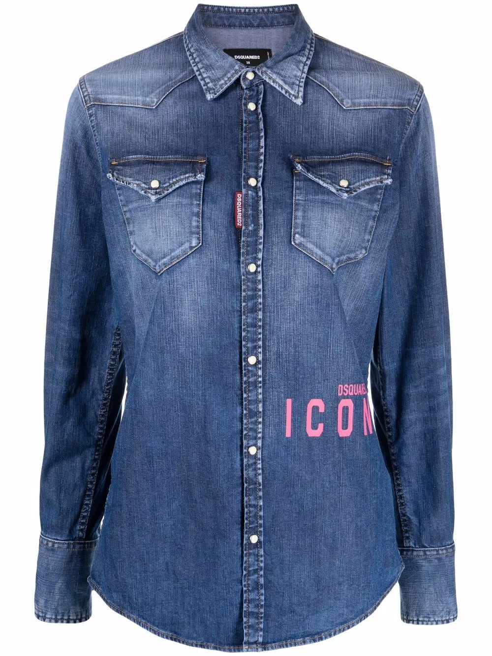 Logo-Print Denim Shirt