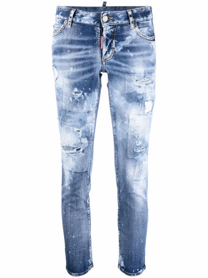 Distressed Cropped Jeans
