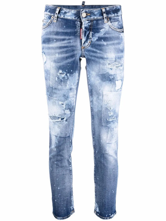 Distressed Cropped Jeans